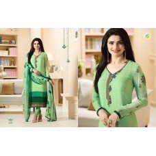 6094 LIGHT GREEN KASEESH SILKINA FRENCH ROYAL CREPE CHURIDAAR SUIT